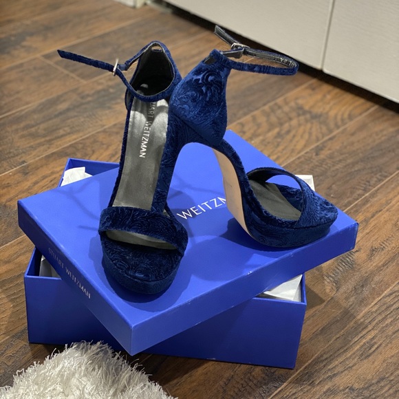 Stuart Weitzman Velvet Sandals US Size 8 💫 - Picture 3 of 8